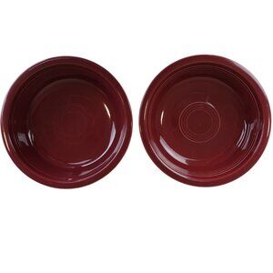 Fiesta 2 Fiestaware HLC Glazed Ceramic 8 3/8” Vegetable Soup Bowls Cinnabar